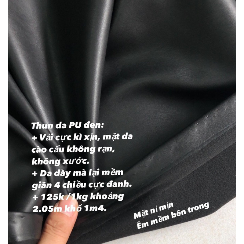 Vải thun da PU siêu xịn.
