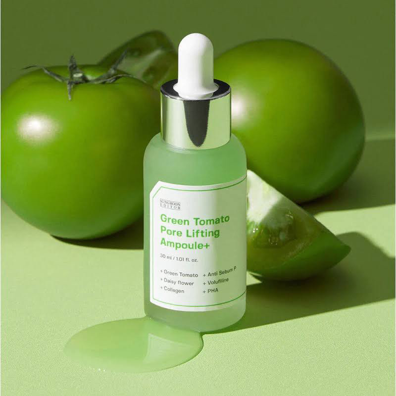 Tinh Chất Cà Chua Xanh Hỗ Trợ Thu Nhỏ Lỗ Chân Lông Sungboon Editor Green Tomato Pore Lifting Ampoule+ 30ml