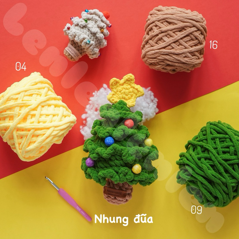 LEN NHUNG ĐŨA/LEN BÔNG SỮA CUỘN 100G