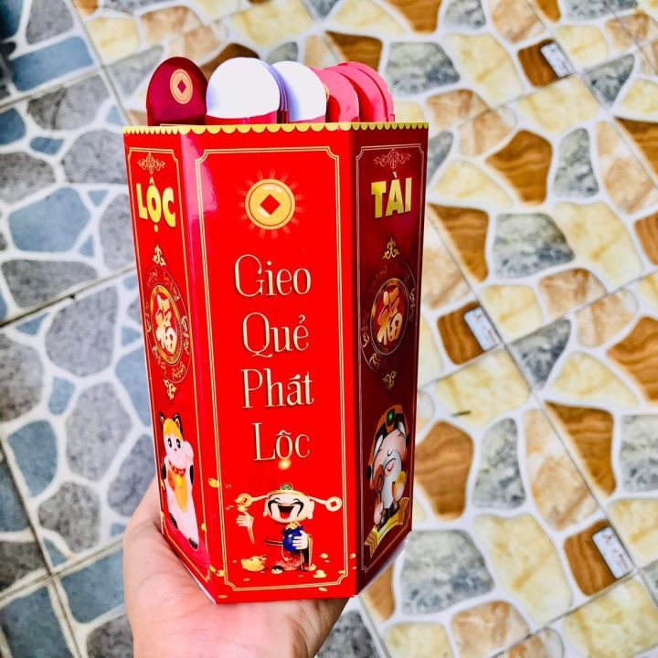 Hộp lì xì lục giác gieo quẻ hộp 12 quẻ