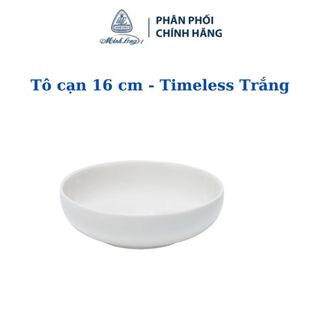 Tô cạn 16 cm timeless trắng - gốm sứ cao cấp minh long i