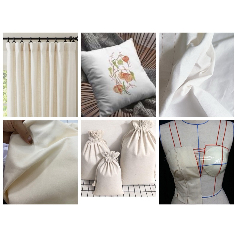 Vải  Linen Kẻ Sẵn  Định Tuyến, BỐ CANVAS,Vải Linen bột dùng trong draping, lót túi, trang trí rèm cổ trang decor