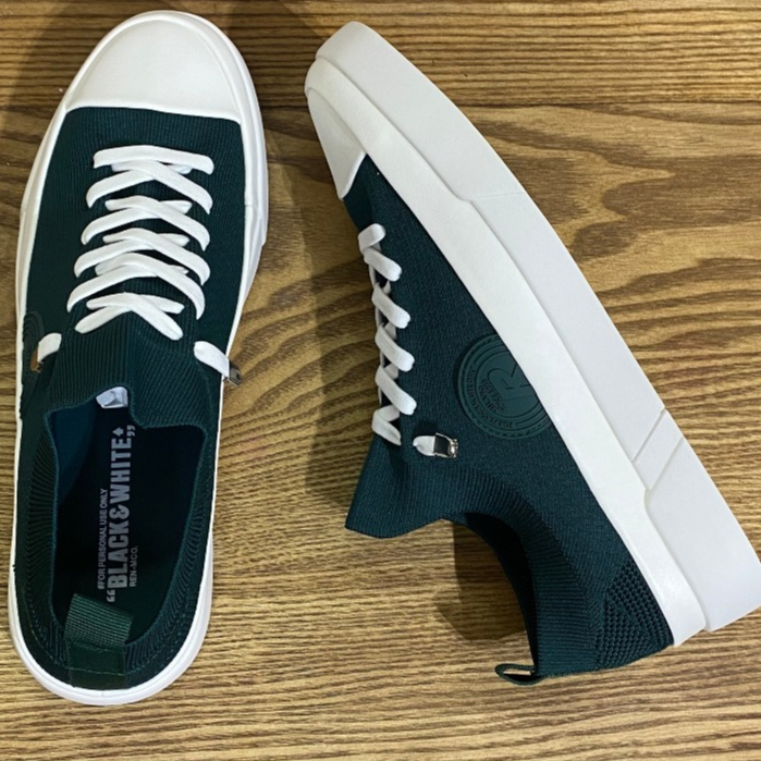 Giày Sneaker nam, giày thể thao Nam, "BLACK&WHITE" #forpersonal use only, bản màu ghi Xanh, mã SM-048 Green
