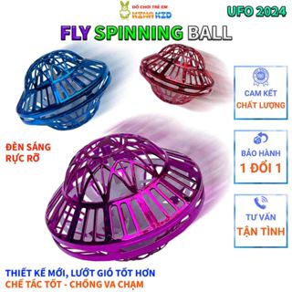 Bóng ma thuật hình đĩa bay UFO Fly Spinning Ball, bay lơ lững, phát sáng, chống va chạm mới 2024