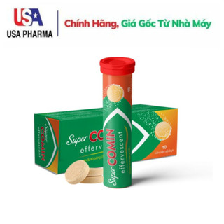 Viên sủi bổ sung vitamin và khoáng chất supercomin effervescent - tuýp 10 viên nén