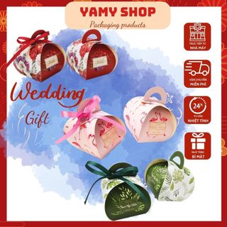 Hộp quà, hộp đựng quà tặng chất liệu giấy kraft cao cấp kích thước 5.5*7cm.