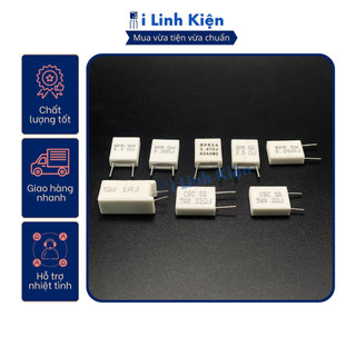 Điện trở sứ 5w 0.1r/0.15r/0.2r/0.22r/0.25r/0.33r/0.47r/0.5r 5% koa bpr56 chân đứng