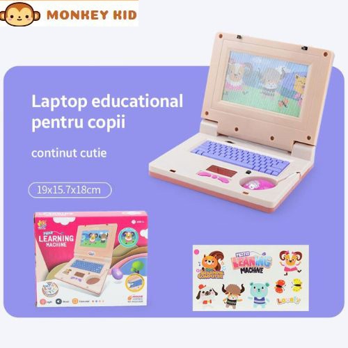 Đồ chơi máy tính laptop cho bé, máy tính bảng có chuột kèm đèn led phát nhạc giúp bé tránh xa điện thoại