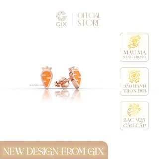Hoa tai bạc ý Gix Jewel mạ vàng hồng củ carrot SPGBT81