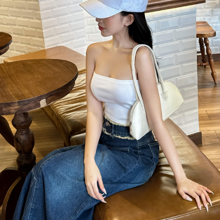 Chân váy jean đuôi cá dáng dài TiQi Jeans V1-283