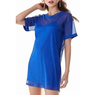 Đầm suông thun hai lớp lưới f21 d1099