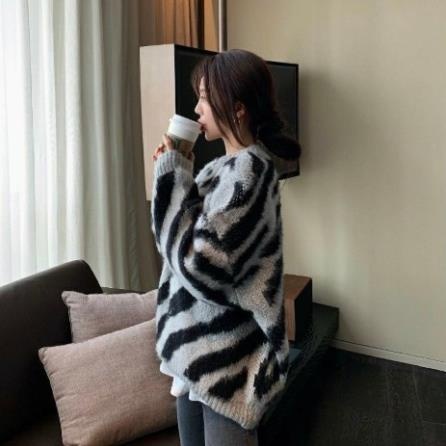 Áo Sweater, Áo Len Lông Hổ Vằn Cao Cấp Họa Tiết Vằn Luxury Nam Nữ Hàng Loại 1