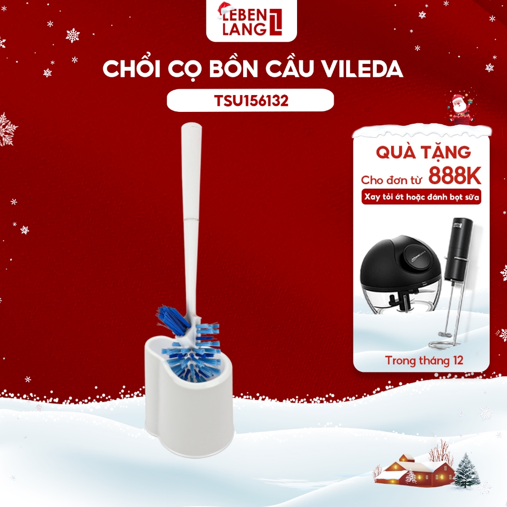 Chổi cọ bồn cầu, toilet VILEDA Power Brush gồm khay đựng để pha nước tẩy rửa - TSU156132