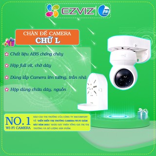 (Quà tặng không bán) Chân đế Ezviz chữ L, cho camera ezviz trong nhà, ren đồng chắc chắn, kèm túi vít