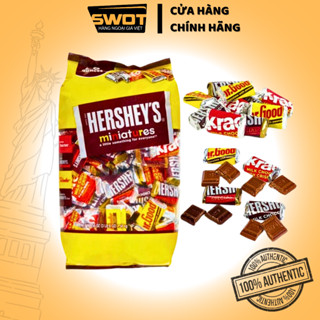  Socola Hershey's Miniatures Mỹ 1.58kg 180 viên Chocolate Mỹ tổng hợp nhiều vị thơm ngon ngọt vừa 