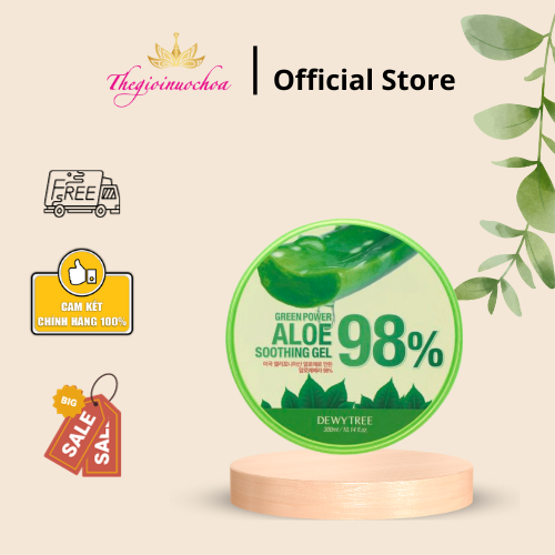 Gel lô hội làm dịu da DEWYTREE GREEN POWER 98% ALOE SOOTHING GEL