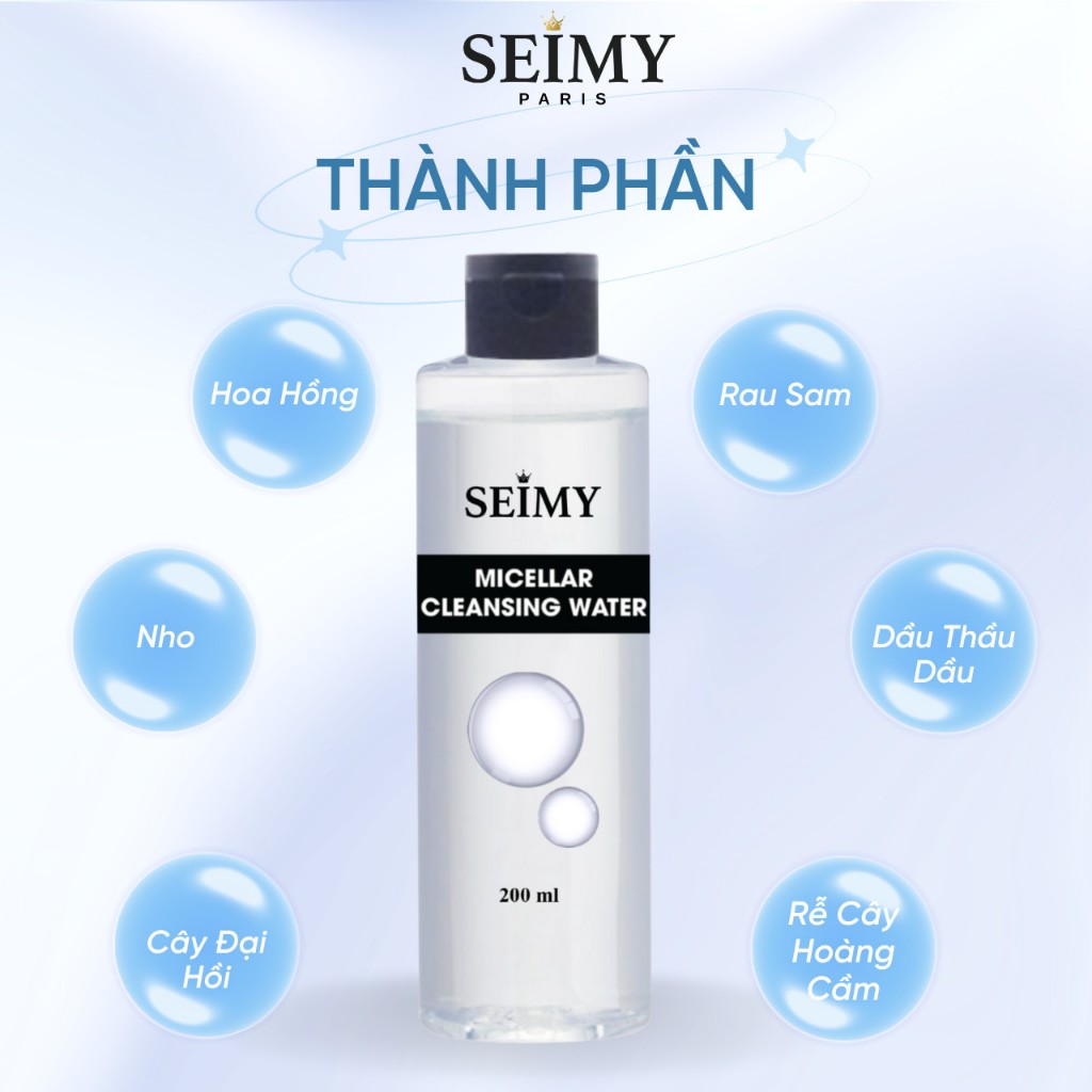 Nước tẩy trang Seimy - Micellar Cleansing Water 200ml