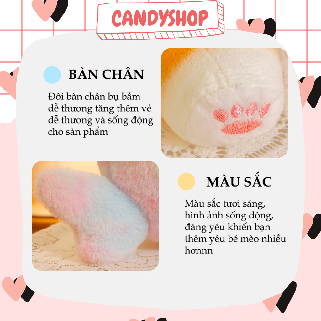 Mèo bông Mofusand cosplay Cá mập nhiều màu sắc siêu dễ thương  - Có sẵn CANDYSHOP