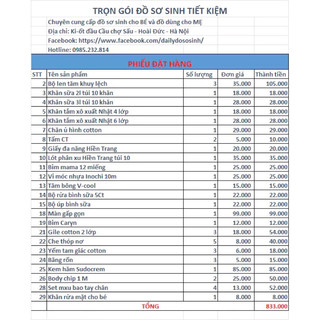 Đồ sơ sinh tự chọn theo nhu cầu