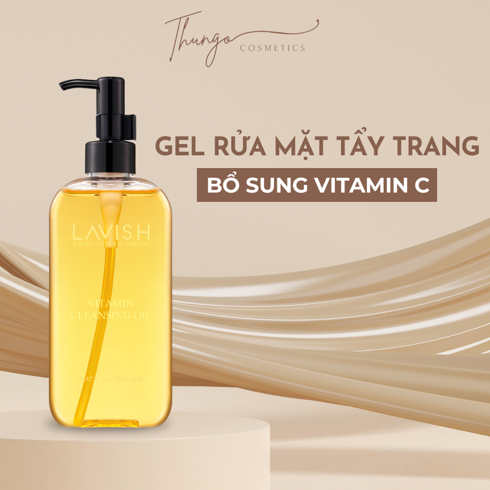 Gel rửa mặt tẩy trang Vitamin C Lavish H Baby, Gel tẩy trang rửa sạch tế bào chết trên da