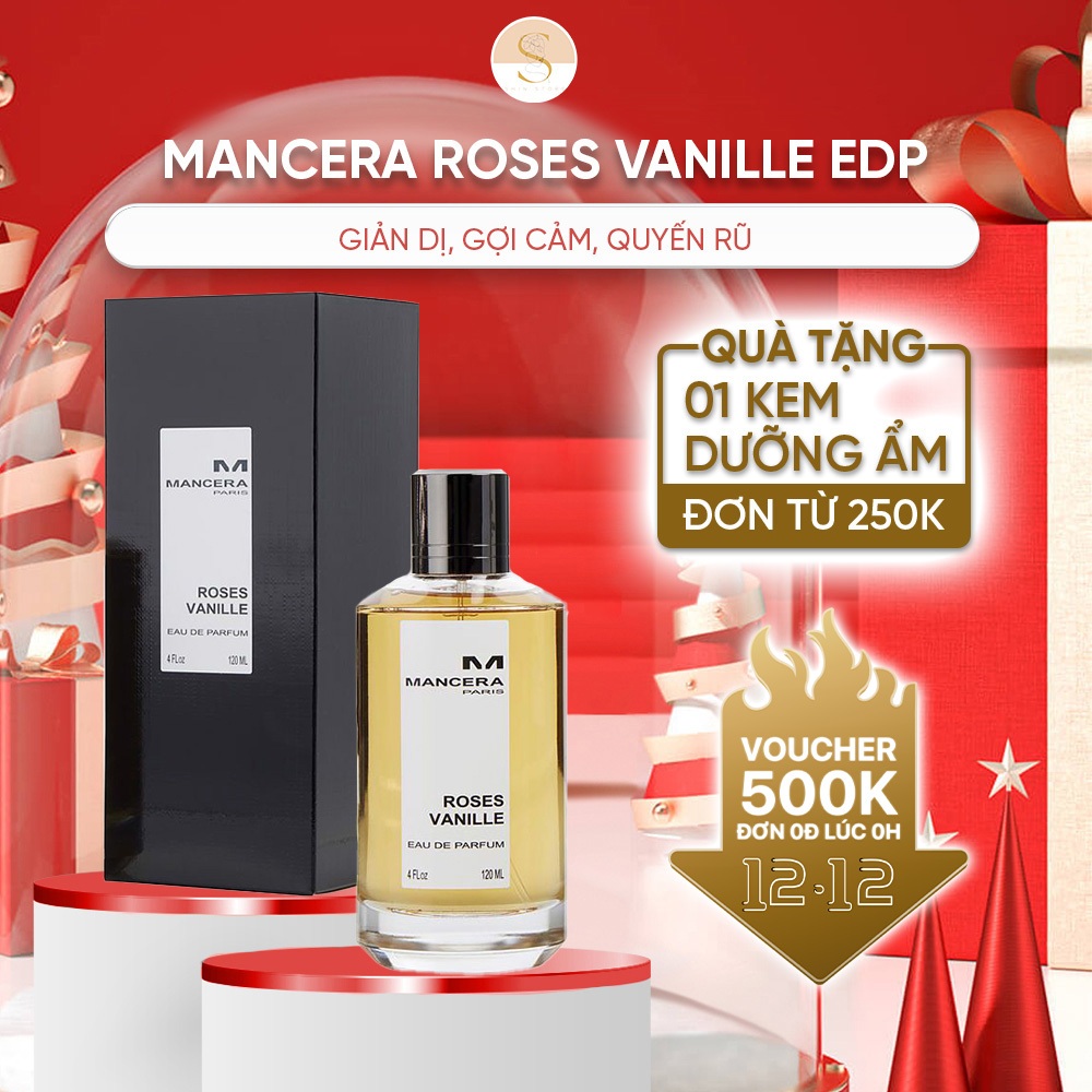 Nước Hoa Nữ Mancera Roses Vanille EDP 120ml - Hương Thơm Gợi Cảm Và Quyến Rũ