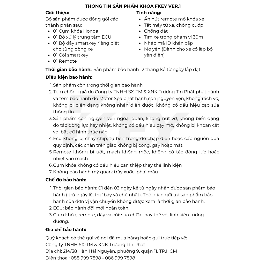 Smartkey Fkey - Vinfast Klara A1/ A2/ S/ Evo/ Feliz,...