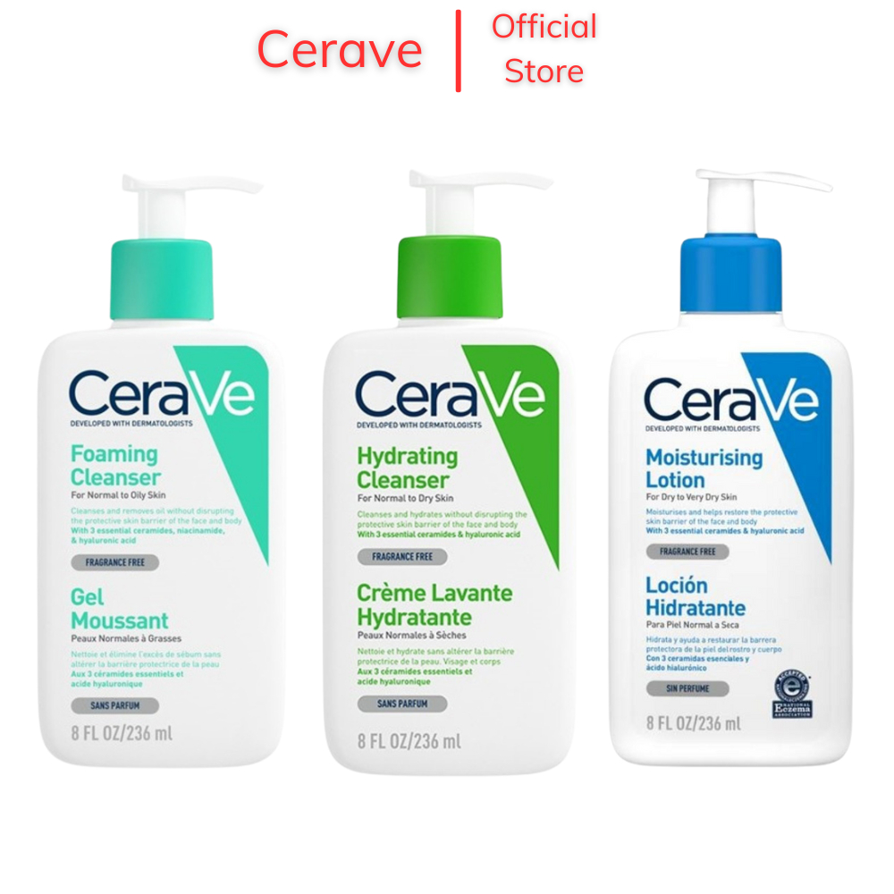 Sữa Rửa Mặt Giúp Sạch Sâu Cho Da Thường Và Da Khô CeraVe Hydrating Cleanser 236 Ml