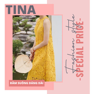 Đầm suông dáng dài ZANE, chất ren cao cấp dày dặn, phần chân váy cắt tỉa tỉ mỉ tôn độ mềm mại, Váy suông dài tiểu thư