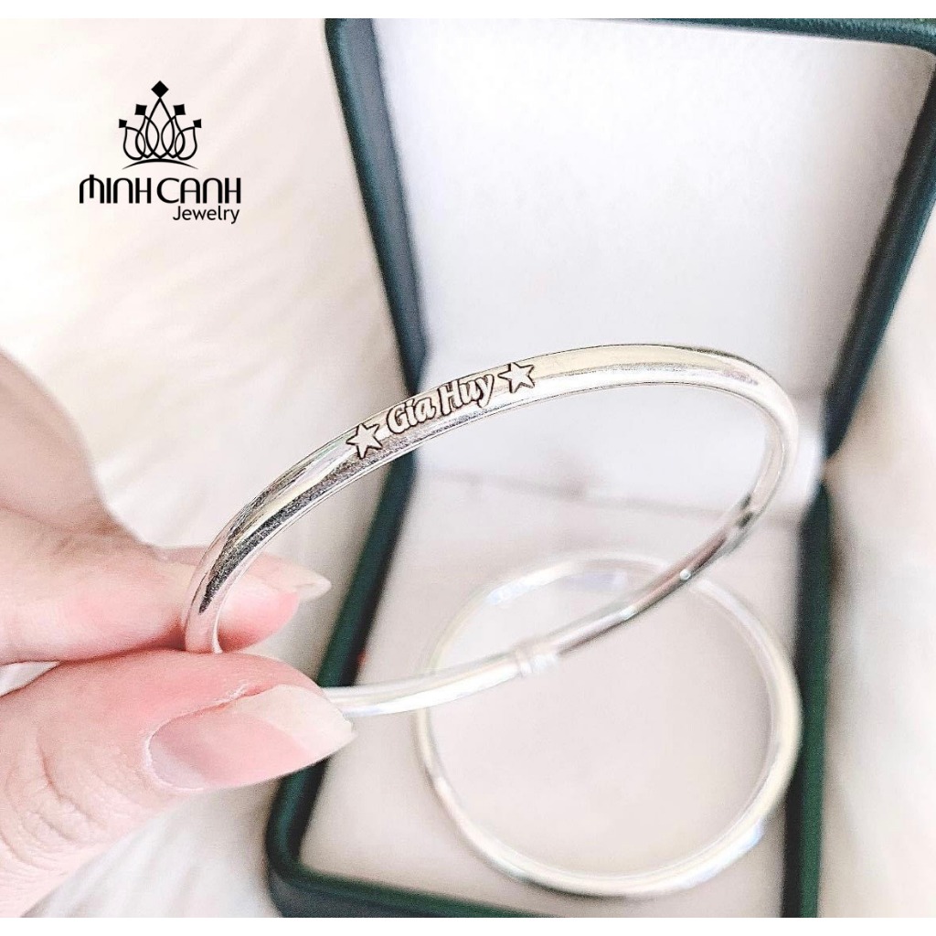 Vòng Bạc Khắc Tên Miễn Phí Cho Bé Quà Tặng Thôi Nôi, Đầy Tháng, Sinh Nhật - Minh Canh Jewelry