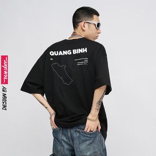 Áo thun nữ WOSHEE áo phông oversize 64 tỉnh thành áo form rộng nữ tỉnh QUẢNG BÌNH áo thun 100% cotton TT043