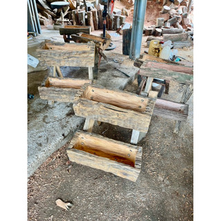 chậu gỗ lũa 2 tầng