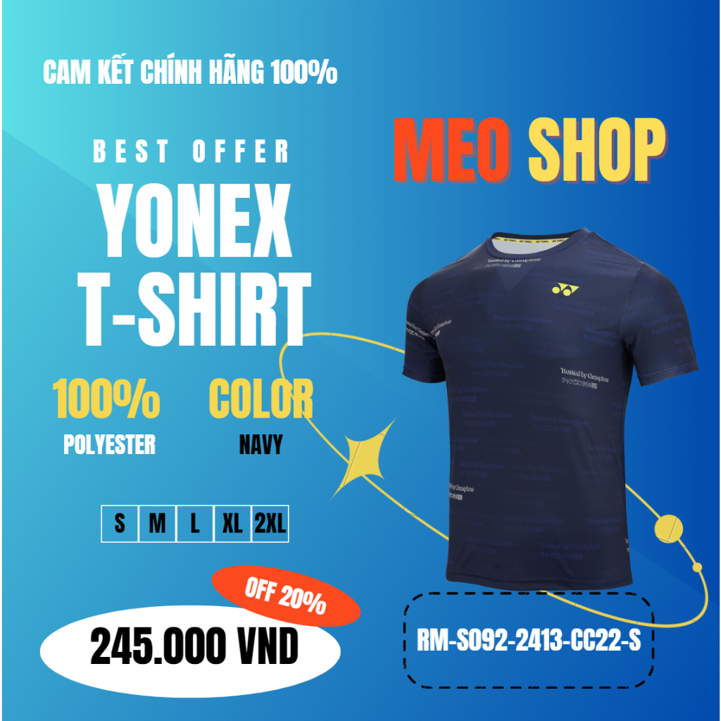 Áo thể thao trainning Yonex chính hãng