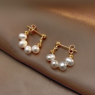 Bông tai nữ chuôi bạc 925 CiCi Accessories xỏ ngọc trai nhân tạo phụ kiện trang sức nữ sang trọng - BT56