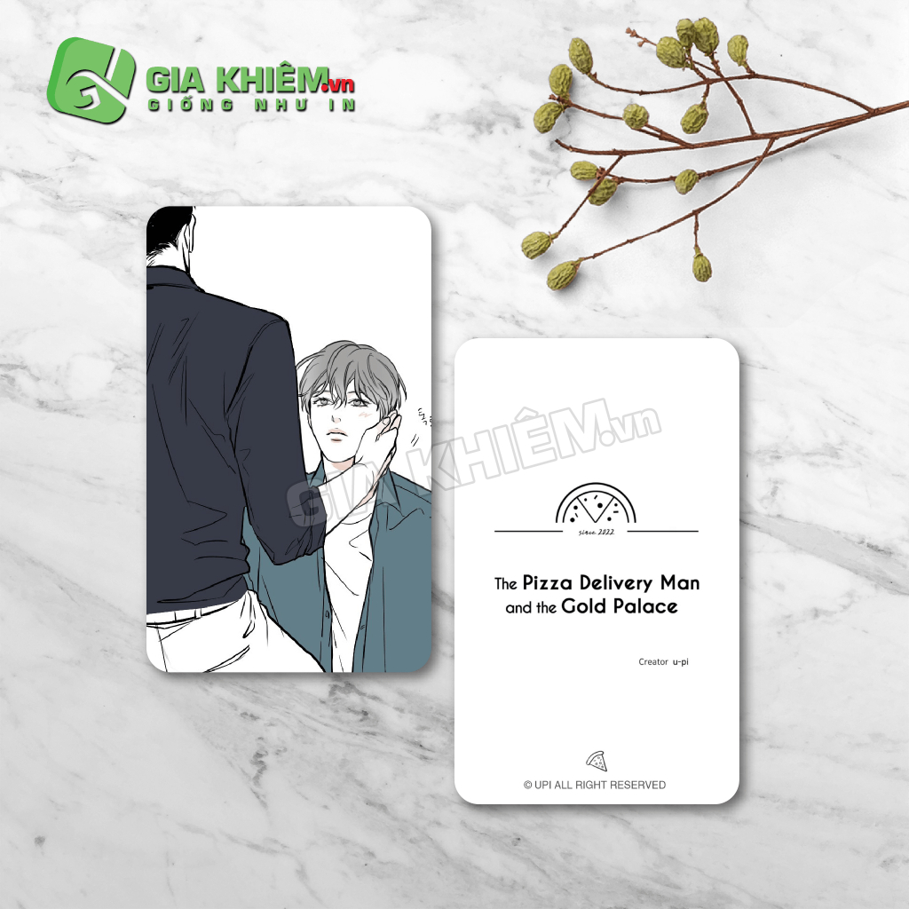 Card bo góc giấy truyện NHÂN VIÊN GIAO PIZZA VÀ GOLD PALACE - THE PIZZA DEIVERY MAN AND THE GOLD PALACE
