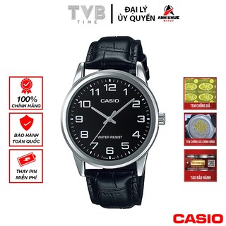 Đồng hồ nam dây da Casio chính hãng MTP-V001L-1BUDF (38mm)