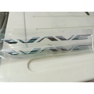 Bộ tem chữ nổi Wave crôm bóng nhập thái new