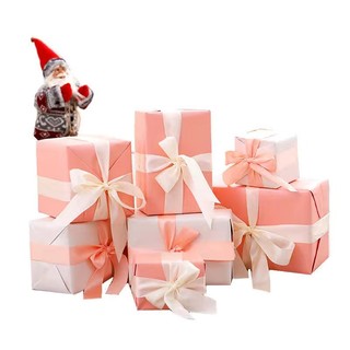 Hộp quà noel để trang trí cây thông noel full set 7 hộp