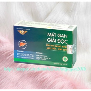 MÁT GAN GIẢI ĐỘC Kingphar dạng ống uống- Hộp 20 ống x 5ml-  Hỗ trợ thanh nhiệt , giải độc , mát gan
