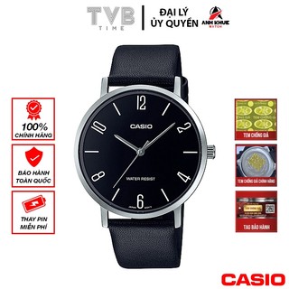 Đồng hồ nam dây da Casio chính hãng MTP-VT01L-1B2UDF (40mm)