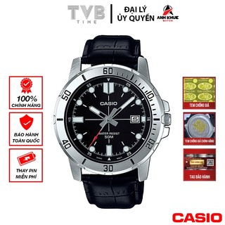 Đồng hồ nam dây da Casio chính hãng MTP-VD01L-1EVUDF (45mm)