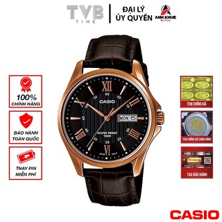 Đồng hồ nam dây da Casio chính hãng MTP-1384L-1AVDF (41mm)