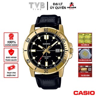 Đồng hồ nam dây da Casio chính hãng MTP-VD01GL-1EVUDF (45mm)