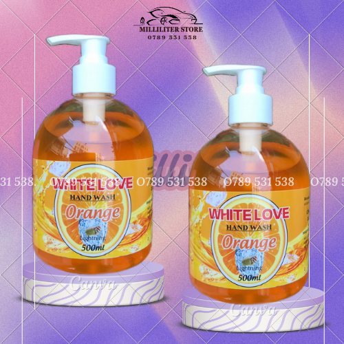 Nước rửa tay White love hương cam chai 500 ml (hàng công ty chính hãng)