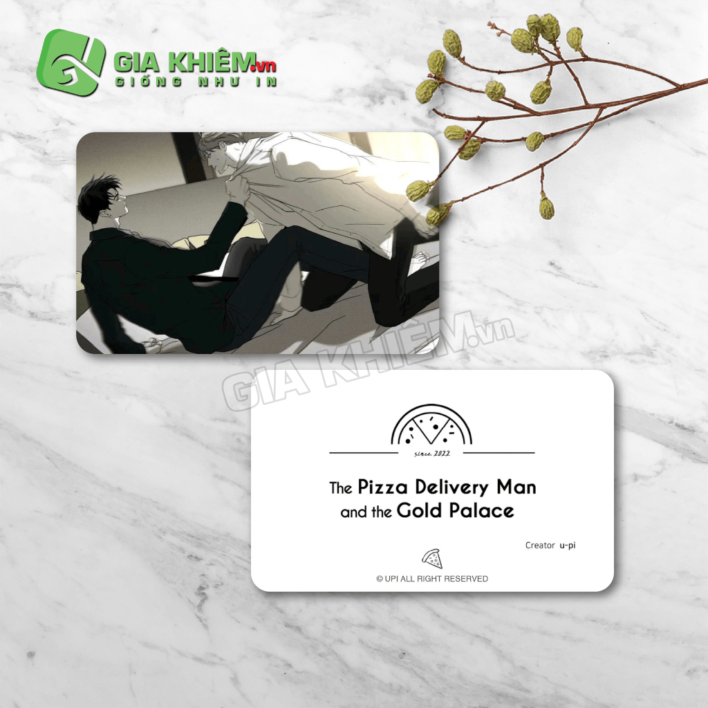 Card bo góc giấy truyện NHÂN VIÊN GIAO PIZZA VÀ GOLD PALACE - THE PIZZA DEIVERY MAN AND THE GOLD PALACE