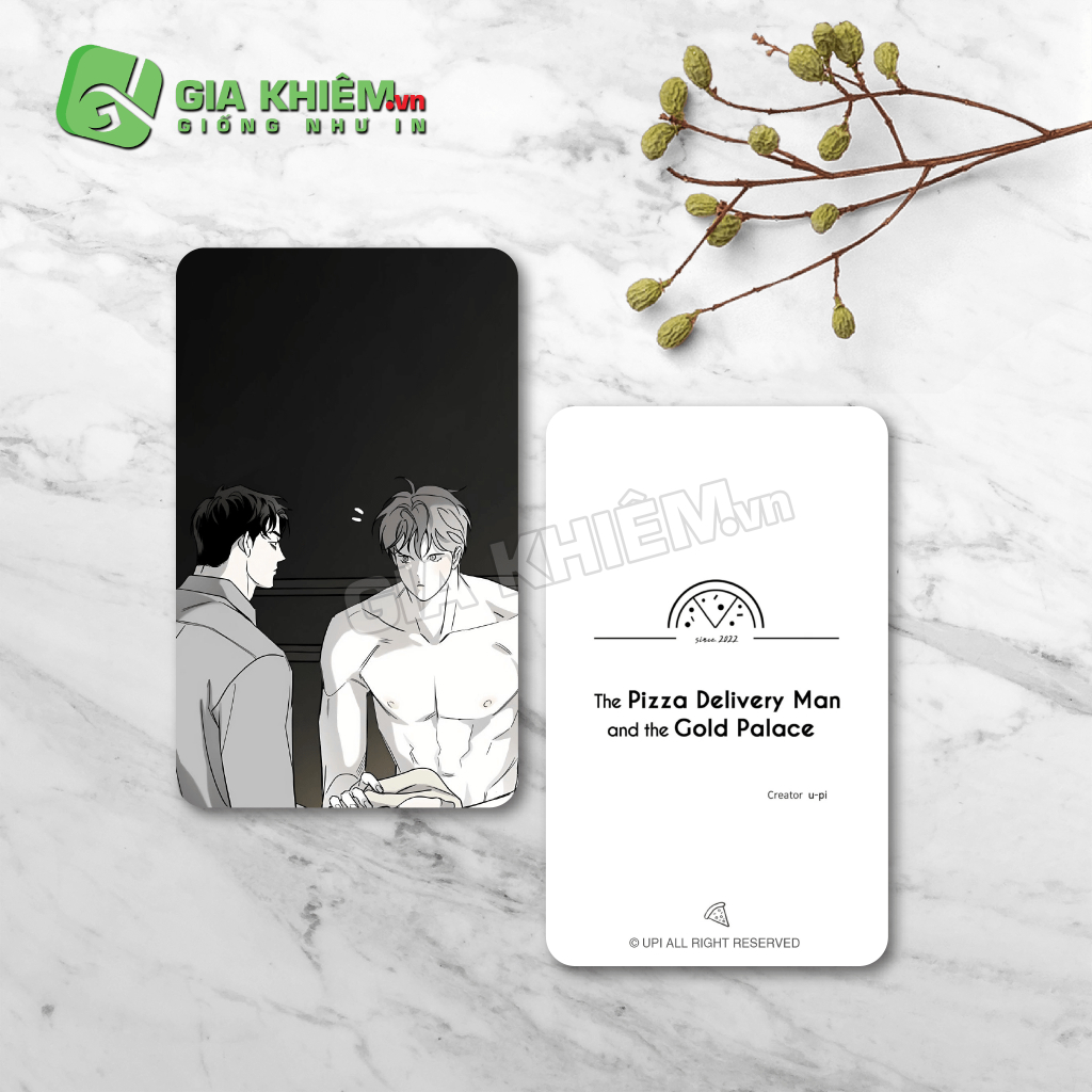 Card bo góc giấy truyện NHÂN VIÊN GIAO PIZZA VÀ GOLD PALACE - THE PIZZA DEIVERY MAN AND THE GOLD PALACE