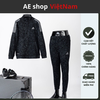Bộ nam mùa đông Adidas kéo khoá dày dặn AeShop MH2880 Bộ quần áo thu đông nam dài tay mặc nhà 2025 Hàng Cao Cấp