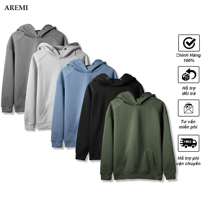 Áo hoodie unisex AREMI chất liệu nỉ bông cao cấp form dáng trẻ trung màu sắc đễ phối