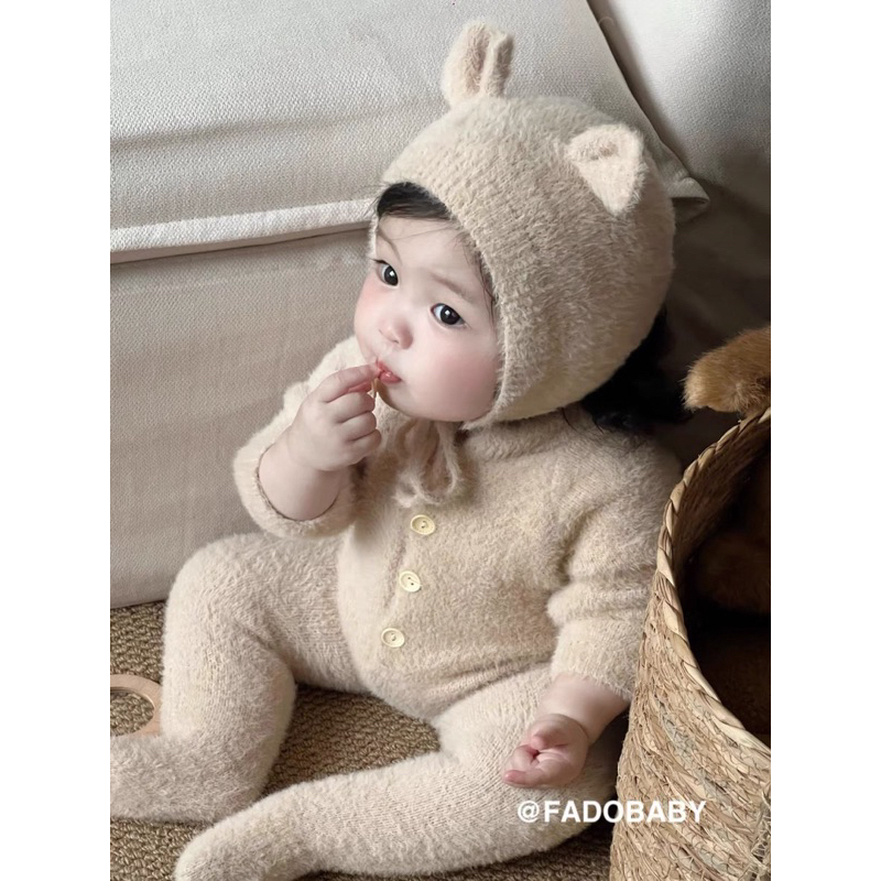 Body lông Gấu Kèm Nón