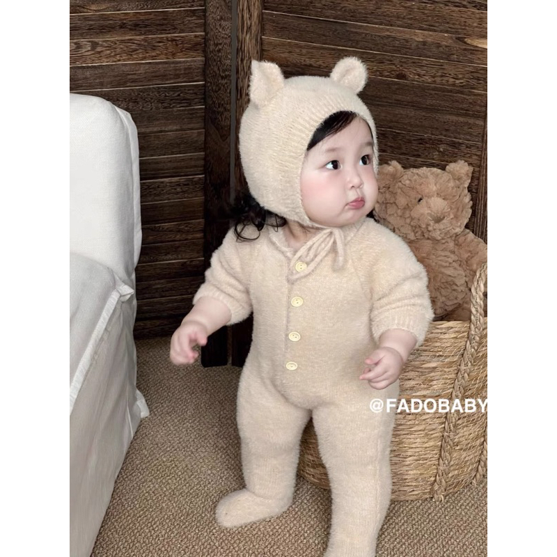 Body lông Gấu Kèm Nón