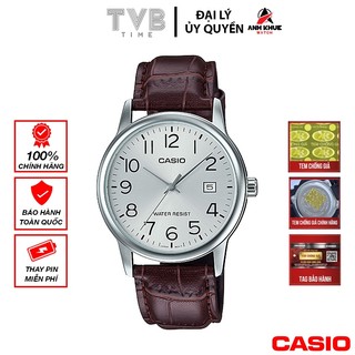 Đồng hồ nam dây da Casio chính hãng MTP-V002L-7B2UDF (37mm)